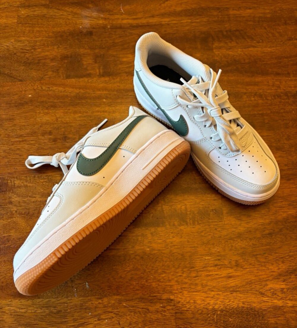 Nike Air Force 1 Low Toddler 4Y White Fir Green Swoosh NEW No Box